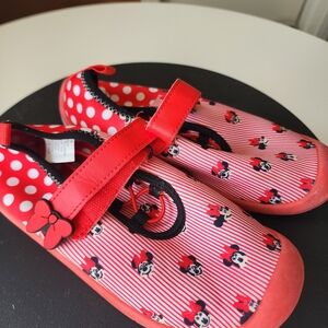 Disney Red Minnie Mouse Kids Hook-and-Loop Water Shoes